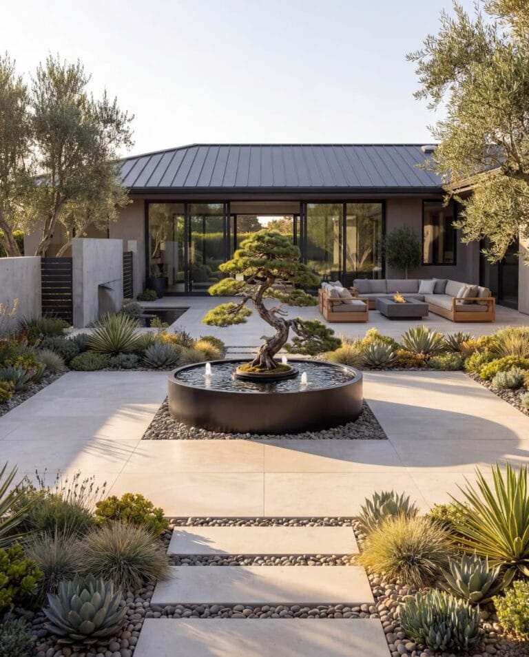 ENS Architectural Bonsai & Pot Pool outdoor waterfall water feature