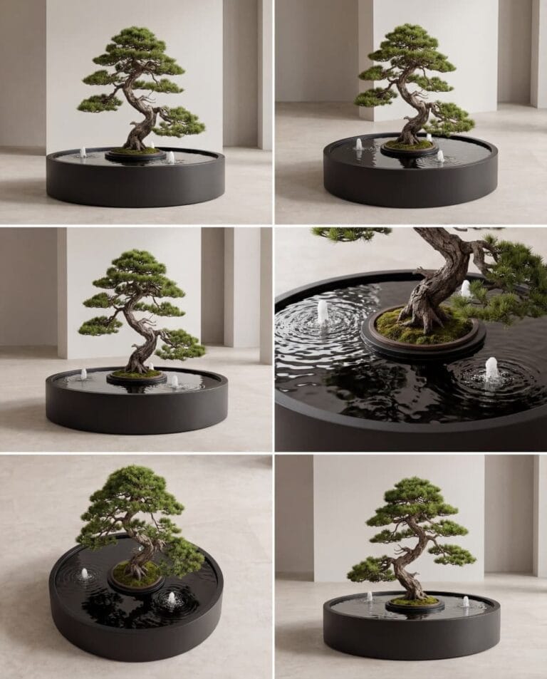 ENS Architectural Bonsai & Pot Pool outdoor waterfall water feature