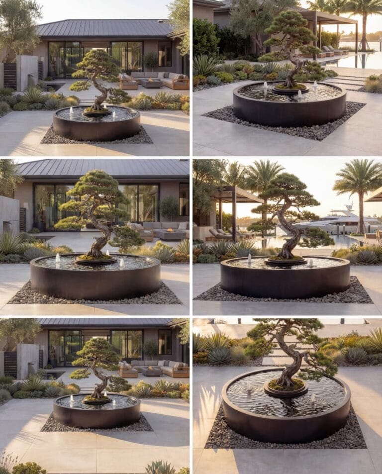 ENS Architectural Bonsai & Pot Pool outdoor waterfall water feature