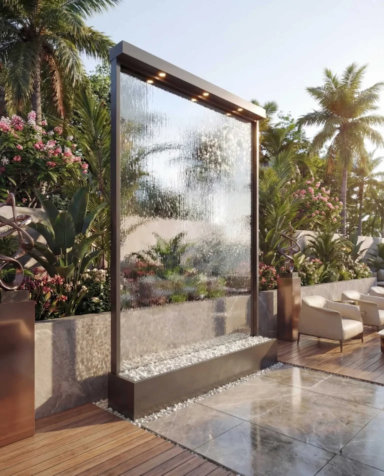SPS-T Crystal Architectural Water Wall Series outdoor waterfall water feature