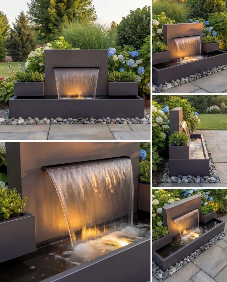 DS200 Architectural Symmetrical Waterfall outdoor waterfall water feature