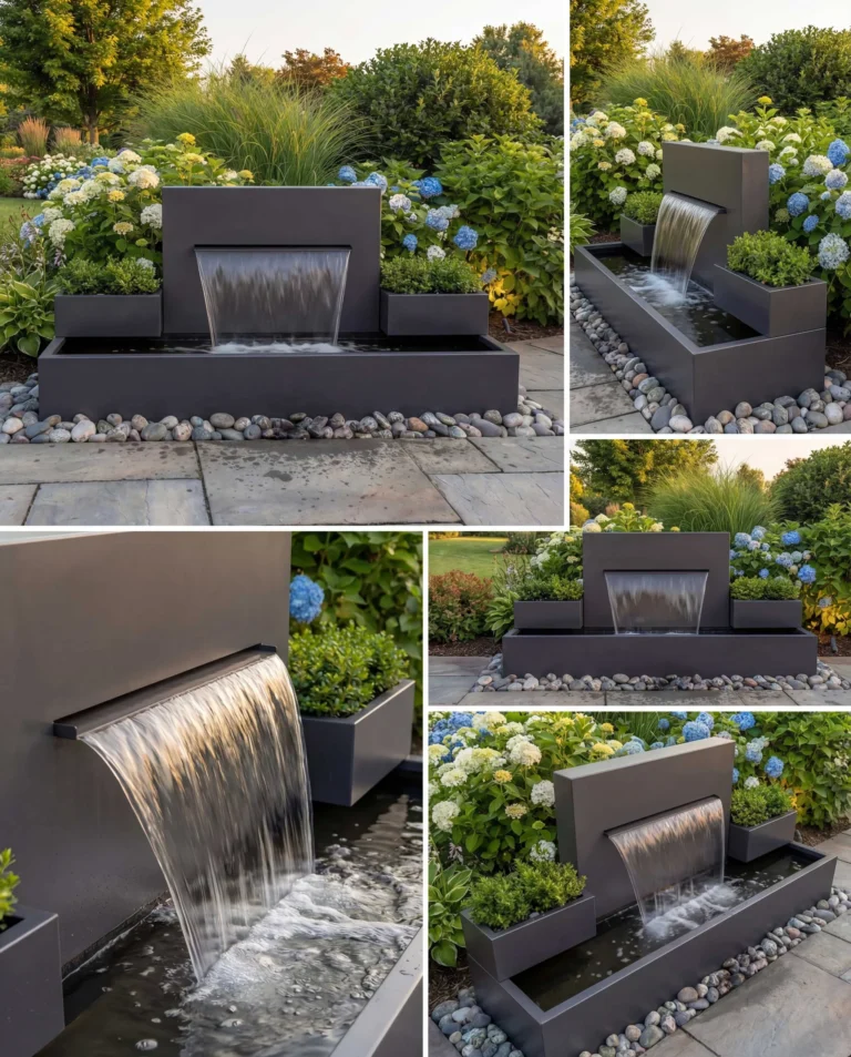 DS200 Architectural Symmetrical Waterfall outdoor waterfall water feature
