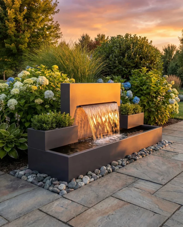 DS200 Architectural Symmetrical Waterfall outdoor waterfall water feature