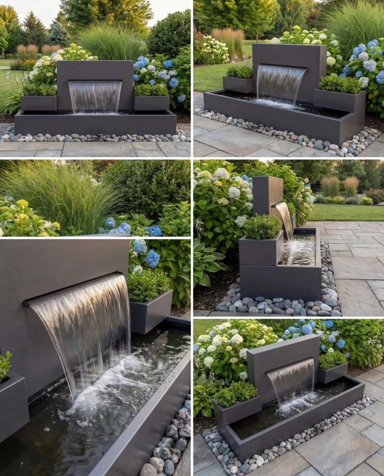 DS200 Architectural Symmetrical Waterfall outdoor waterfall water feature