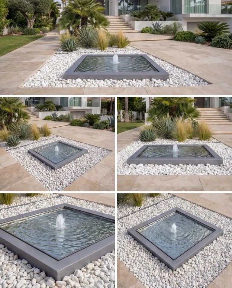 QMS Mirror Square Infinity Pool outdoor waterfall water feature