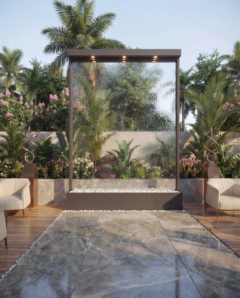 SPS-T Crystal Architectural Water Wall Series outdoor waterfall water feature
